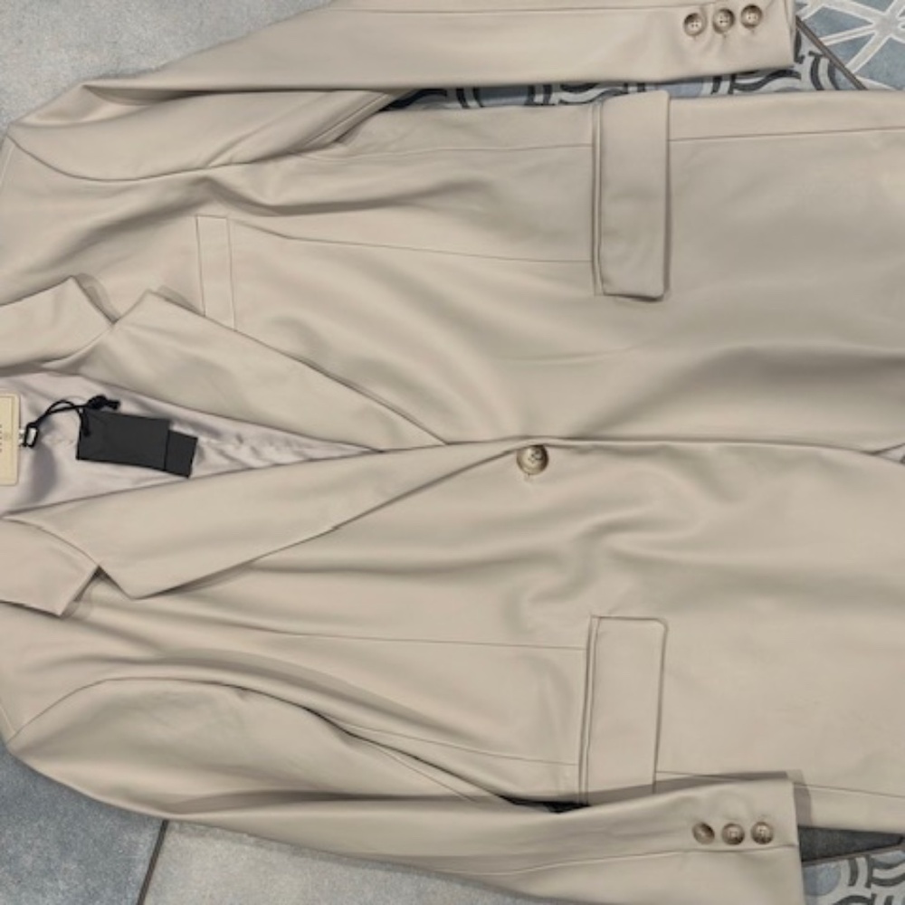 Blank NYC faux leather blazer